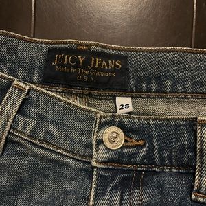 y2k JUICY COUTURE SKINNY JEAN FLARE LOW RISE NO POCKET